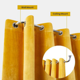 Ameha Chrome Metal Blackout Curtain Pole Rod 28mm 70-120 Cm Extendable Easy To Install Durable Rod - thumbnail 9