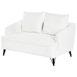 Beliani Living Room Set 5 Seater Hobro Boucle White - thumbnail 9