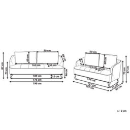 Beliani Living Room Set 5 Seater Hobro Boucle White - thumbnail 3