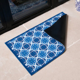 Artsy Doormats Blue Mosaic Tile Indoor Washable Doormat - thumbnail 2
