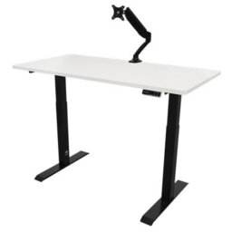 Dellonda White Electric Adjustable Standing Desk, 1400 X 700mm Dual Motor 100Kg - thumbnail 6