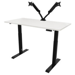 Dellonda White Electric Adjustable Standing Desk, 1400 X 700mm Dual Motor 100Kg - thumbnail 7