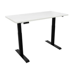 Dellonda White Electric Adjustable Standing Desk, 1400 X 700mm Dual Motor 100Kg - thumbnail 1