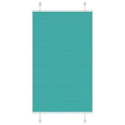 Berkfield Pleated Blind Petrol Green 70X150 Cm Fabric Width 69.4 Cm Polyester - thumbnail 1