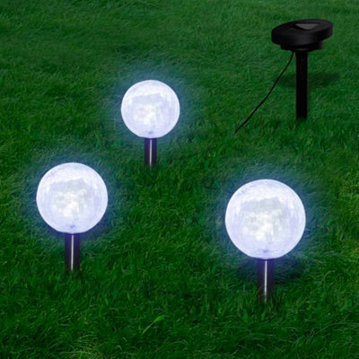 Walplus Solar Bowl 3 Led Garden Lights With Spike Anchors & Solar Panel - image 1