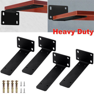 6 Inch Floating Shelf Brackets Heavy Duty Metal Support Wall Hanging - image 1