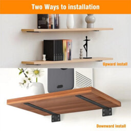 6 Inch Floating Shelf Brackets  Heavy Duty Metal Support Wall Hanging - thumbnail 6