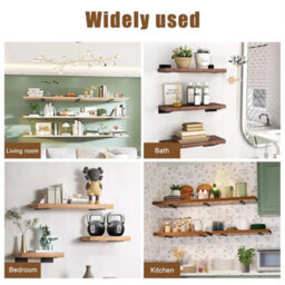 6 Inch Floating Shelf Brackets  Heavy Duty Metal Support Wall Hanging - thumbnail 5