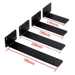 6 Inch Floating Shelf Brackets  Heavy Duty Metal Support Wall Hanging - thumbnail 2