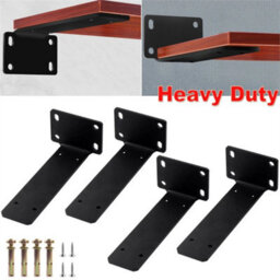 6 Inch Floating Shelf Brackets  Heavy Duty Metal Support Wall Hanging - thumbnail 1