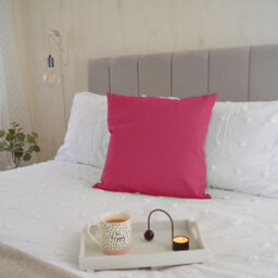 rucomfy Beanbags Rucomfy Indoor Or Outdoor Cushion 45X45Cm - Cerise Pink Water-Resistant Scatter Pillow For Garden, Patio & Home