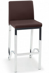 Jamaica Height Adjustable Bar Stool Brown Faux Leather . - thumbnail 2