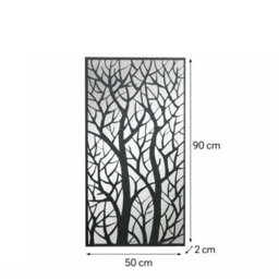 Melody Maison Black Tree Detail Garden Wall Mirror - 90Cm X 50Cm - thumbnail 7