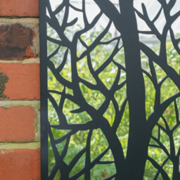 Melody Maison Black Tree Detail Garden Wall Mirror - 90Cm X 50Cm - thumbnail 4