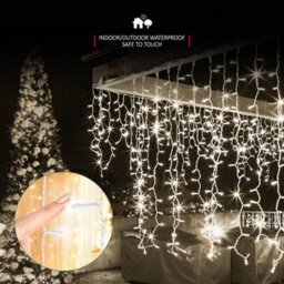 NETTA 2000 Led Icicle Lights 60M Indoor/outdoor Christmas Lights With White Cable - Warm White - thumbnail 4