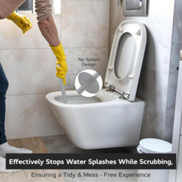 Blue Canyon Boda Toilet Brush & Holder Grey Deep Cleaning Flexible Bristles Odour Free Compact Durable Design - thumbnail 4