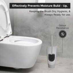 Blue Canyon Boda Toilet Brush & Holder Grey Deep Cleaning Flexible Bristles Odour Free Compact Durable Design - thumbnail 6