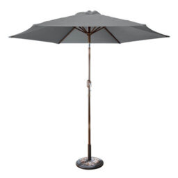 Gainsborough Tilting Garden Parasol In Green, Upf50+ Polyester Canopy, 30 Degree Tilt, Crank Handle & Steel Ribs, 2.7M - thumbnail 4