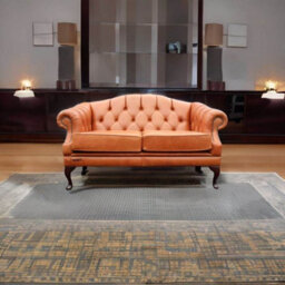 Chesterfield 2 Seater Old English Tan Leather Sofa Settee Custom Made In Victoria Style - thumbnail 3