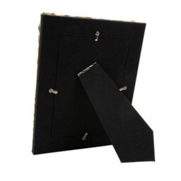 Happy Homewares Contemporary Designer Fluffy Leopard Print 5 X 7 Free Standing Picture Frame - thumbnail 2