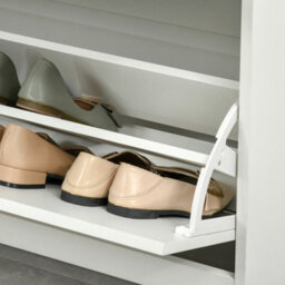 Homcom Tipping Shoe Cabinet Hall Organizer With Flip Drawers For Entry 16 Pairs - thumbnail 9