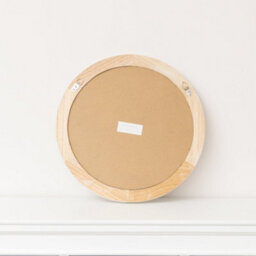 Melody Maison Round Distressed White Washed Wooden Bobbin Detailed Wall Mirror - 50Cm X 50Cm - thumbnail 6