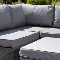 Della Grey Rattan Sectional Ourdoor Corner Sofa & Stool - thumbnail 6
