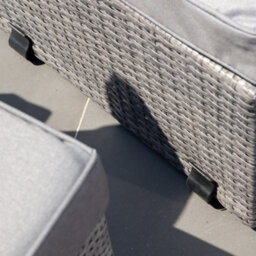 Della Grey Rattan Sectional Ourdoor Corner Sofa & Stool - thumbnail 9