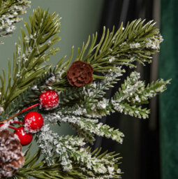 Samuel Alexander 33Cm Christmas Tree Topper With Pinecones, Red Berries And Frosted Seasonal Foliage - thumbnail 7