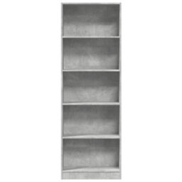 Vidaxl Bookcase Concrete Grey 60X24X176 Cm Engineered Wood - thumbnail 4