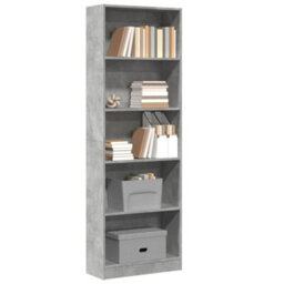 Vidaxl Bookcase Concrete Grey 60X24X176 Cm Engineered Wood - thumbnail 1