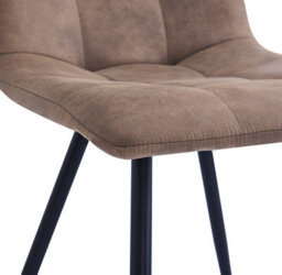 Nordlys Set Of 2 Metal And Faux Leather Dining Chairs Modern Design Style Dining Room - thumbnail 5