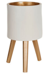 Orsina Darnell Small White Planter - thumbnail 2