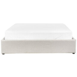 Beliani Ottoman Bed Without Headboard Fabric Dinan 140 X 200 Cm (Eu Double) Light Beige - thumbnail 6