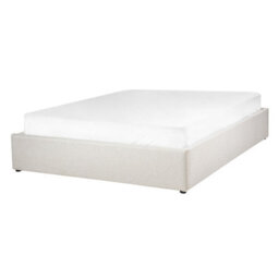 Beliani Ottoman Bed Without Headboard Fabric Dinan 140 X 200 Cm (Eu Double) Light Beige - thumbnail 5