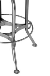Orsina Gator Ash Wood Silver Chromed Metal Stool - thumbnail 5