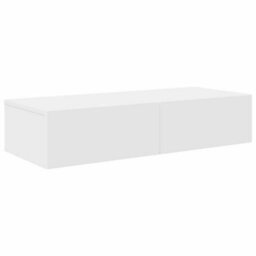 Berkfield Wall Shelf With Drawers White 80X33X17 Cm Engineered Wood - thumbnail 2