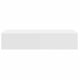 Berkfield Wall Shelf With Drawers White 80X33X17 Cm Engineered Wood - thumbnail 4