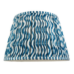 Loops Elegant Handcrafted 35Cm Tapered Lamp Shades - 2 Pack In Marlin Blue Fabric - thumbnail 5