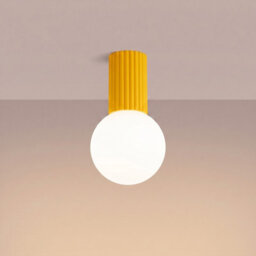 Sollux Lighting Halo Aluminum/glass Yellow 1 Lights Modern Ceiling Lamps - thumbnail 3
