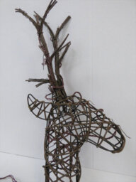 Lumineo Brown Wicker Deer Led Christmas Reindeer Decoration 72 Warm White Lights 104Cm - thumbnail 5