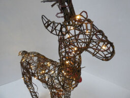 Lumineo Brown Wicker Deer Led Christmas Reindeer Decoration 72 Warm White Lights 104Cm - thumbnail 6