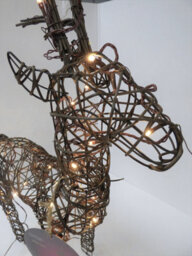 Lumineo Brown Wicker Deer Led Christmas Reindeer Decoration 72 Warm White Lights 104Cm - thumbnail 3