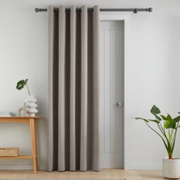 Catherine Lansfield Wilson Blackout Thermal 117X213Cm Door Panel Grey - thumbnail 2