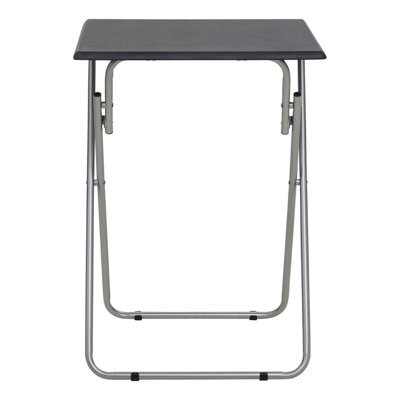 Orsina Space Saving Folding Table With Sand Black Top, Stylish Side Tables For Living Room, Durable Coffee Table - image 1