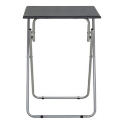 Orsina Space Saving Folding Table With Sand Black Top, Stylish Side Tables For Living Room, Durable Coffee Table - thumbnail 1