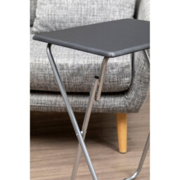 Orsina Space Saving Folding Table With Sand Black Top, Stylish Side Tables For Living Room, Durable Coffee Table - thumbnail 5