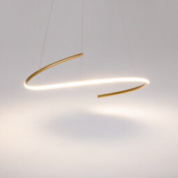 Luminosa Lighting Luminosa Curve Modern Pendant Ceiling Light Brass 2100Lm White Shade - thumbnail 4