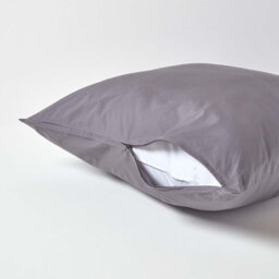 Homescapes Dark Grey Continental Pillowcase Egyptian Cotton 200 Tc, 80 X 80Cm - thumbnail 3