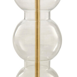 Furniturebox Uk Misha Glass & Brass Bubble Stack Pillar Table Lamp - thumbnail 8